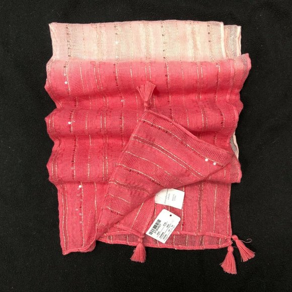 Christopher & Banks Accessories - Christopher & Banks Coral Ombre Metallic Scarf
